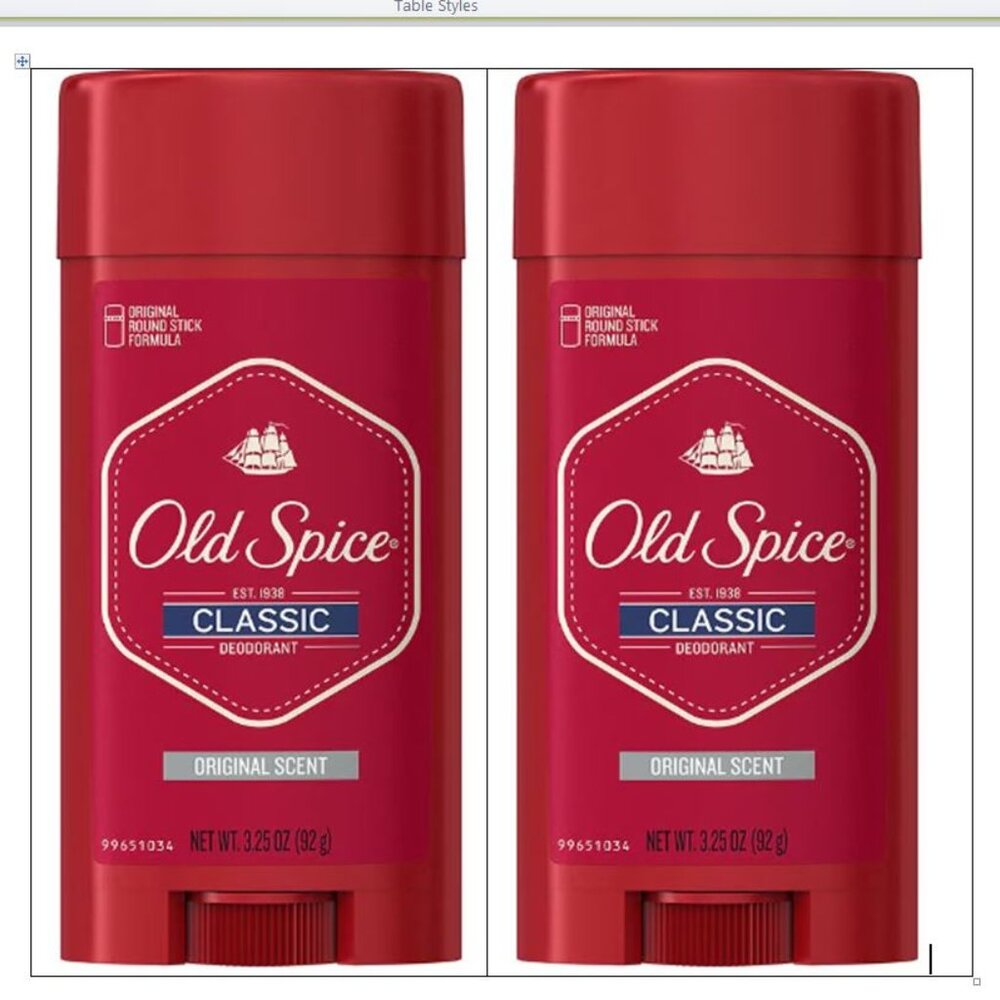 Old Spice Classic Original Scent Deodorant Stick for Men 3.5 Oz / Each : 2 Pack